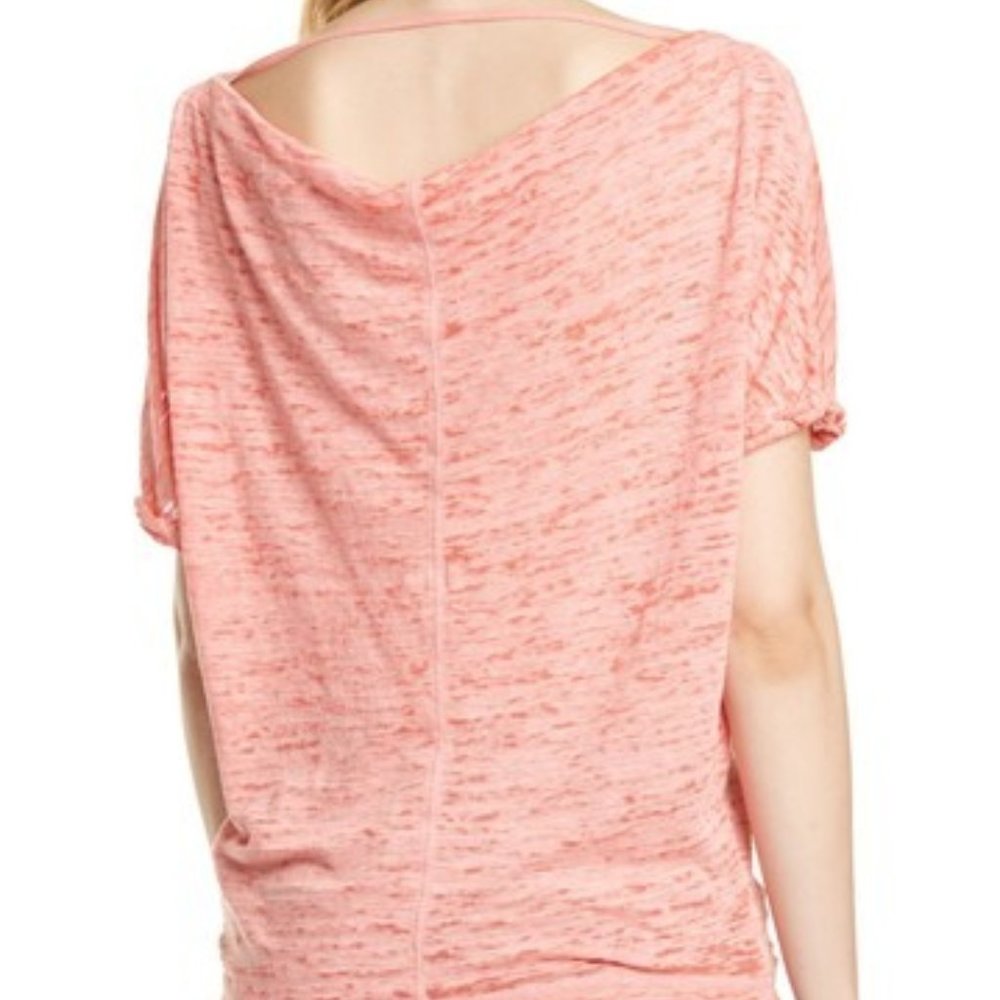 Free People Astrid Convertible Neck T-Shirt Red XS - Picture 7 of 7
